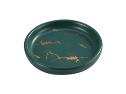 2026-linjou Bandeja De Jabón De Cerámica Para Baño O Cocina, Diseño Lujo Ligero, Color Verde