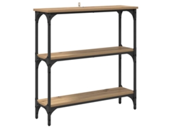 Maison Exclusive - Mesa Consola Con Estante Roble Artesanal 75 X 22,5 X 75 Cm