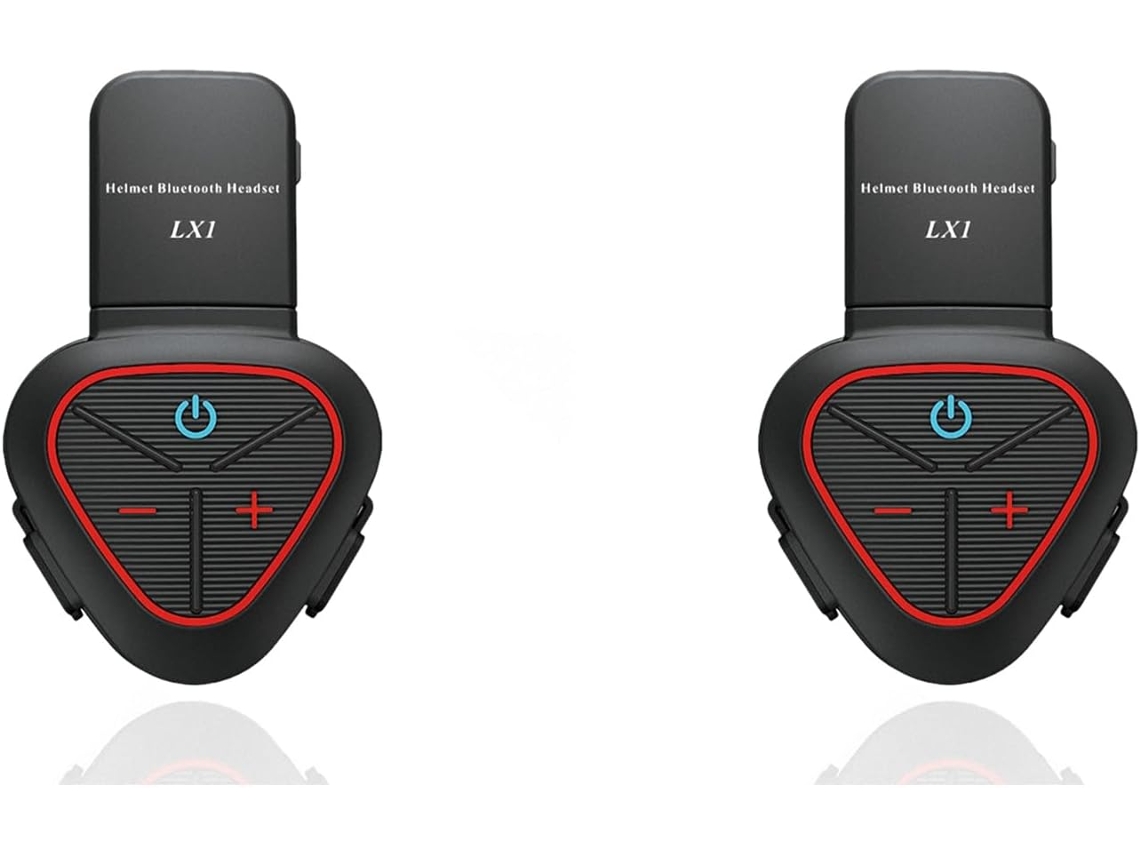 2x Lx1 Casco De Moto De Verano Con Bluetooth, Auriculares Portátiles Inteligentes Con Cancelación De Ruido, Color Rojo.