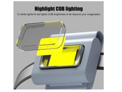 Luz de trabajo magnética Cob Luz LED recargable portátil impermeable con 6 modos de luz Luz LED portátil gris ultrabrillante YEMAESRE