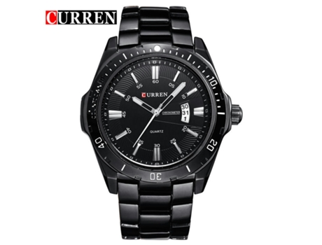 Relojes de Moda para Hombres, Relojes de Pulsera con Correa Reloj Calendario de Cuarzo Resistente al Agua para Hombres-Concha Negra Negra LUUCOZK