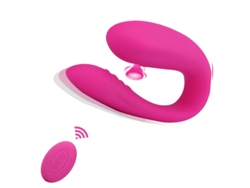 Vibrador portátil de succión de 10 frecuencias con control remoto inalámbrico para mujeres (rojo) YIZHOOD