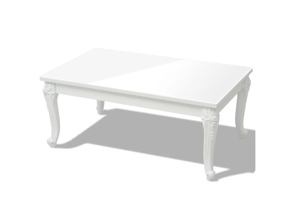 Maison Exclusive - Mesa De Centro Blanco Brillante 100x60x42 Cm