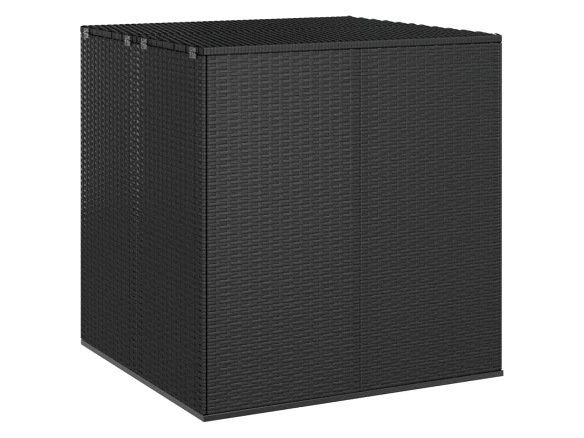 Caja de cojín de jardín 100x97,5x104 cm Mimbre PE Negro Dkd Decoración del hogar