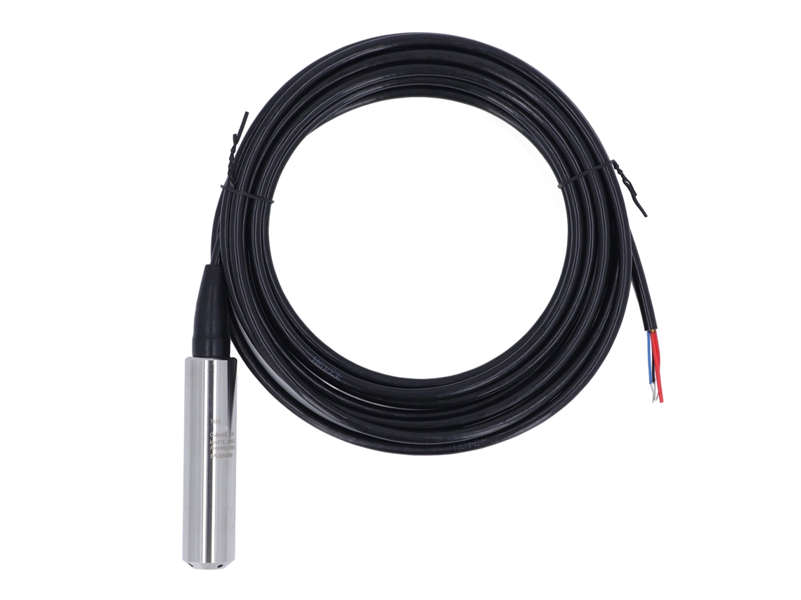 Sensor De Nivel De Líquido Sumergible Ip68 Preciso 12-30vdc 0-10v Salida Cable 5m Rango 0-5m