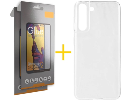 Kit Funda + 2 Protectores de Pantalla Samsung Galaxy S21 + Plus SKYHE Full (Transparente)