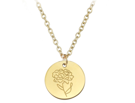 Colgante Floral Grabado - N1073 (Enero) Colgante Floral Grabado - N1073 (Enero) JEIIBRZUI