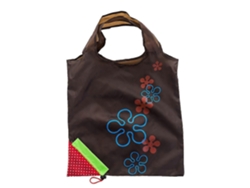 Bolsa de la compra plegable, reutilizable e impermeable con estampado de fresas. GOKOCO