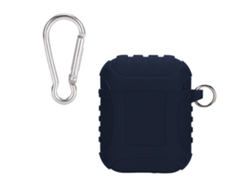 Capa Protetora Para Estojo De Carregamento De Fone De Ouvido Bluetooth Estilo Empresarial Simples Para Airpods (azul)