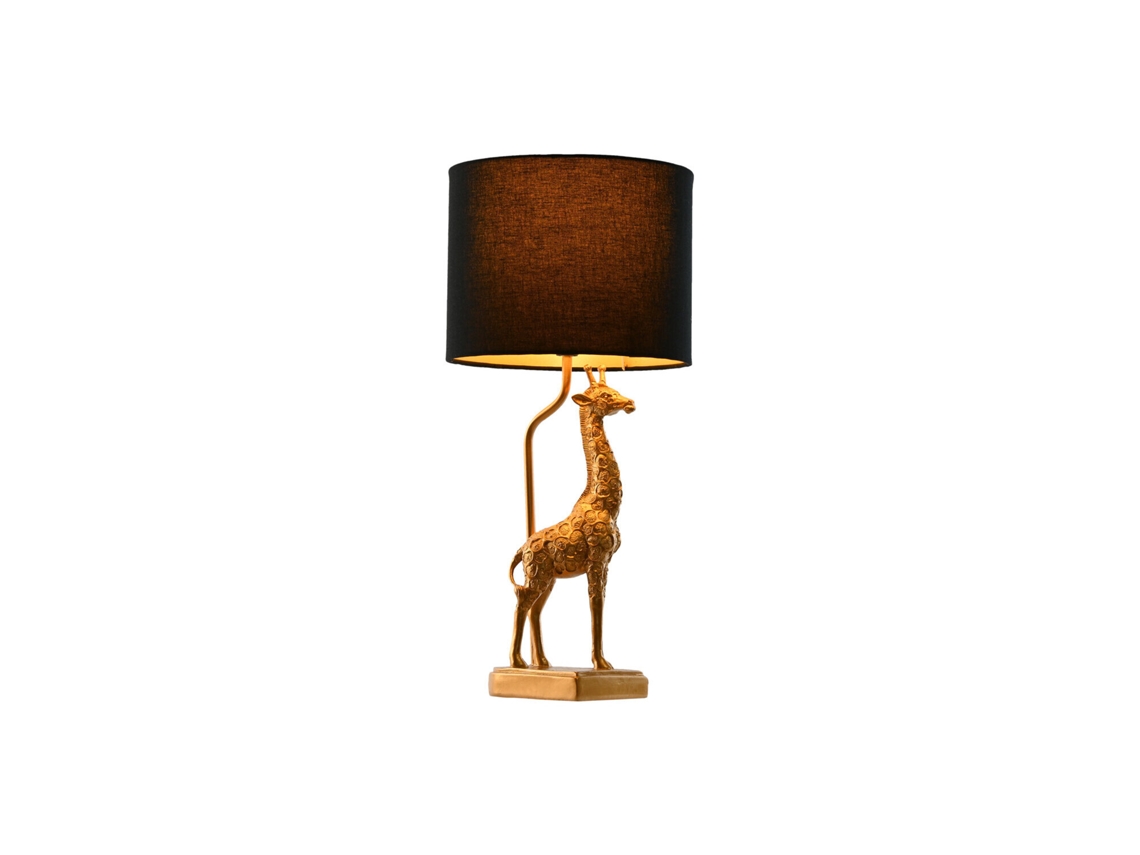 Lampara Sobremesa Resina Poliester Jirafa 20x20x53cm