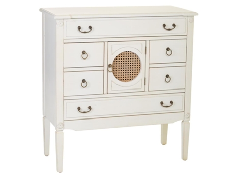 Consola de madera blanca 85x38x90h cm