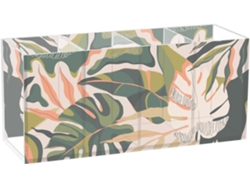 Besportble Estuche De Hojas Verdes De La Jungla Tropical Y Acrílico Resistente Y De Alta Calidad 20 X 6,3 X...