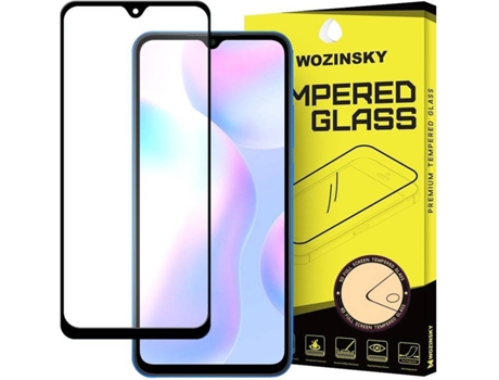 Protector Cristal Templado Xiaomi Redmi 9C LMOBILE Full Cover Negro