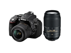 Kit Cámara Réflex NIKON D5300 18-55 VR II 55-300 (Negro)