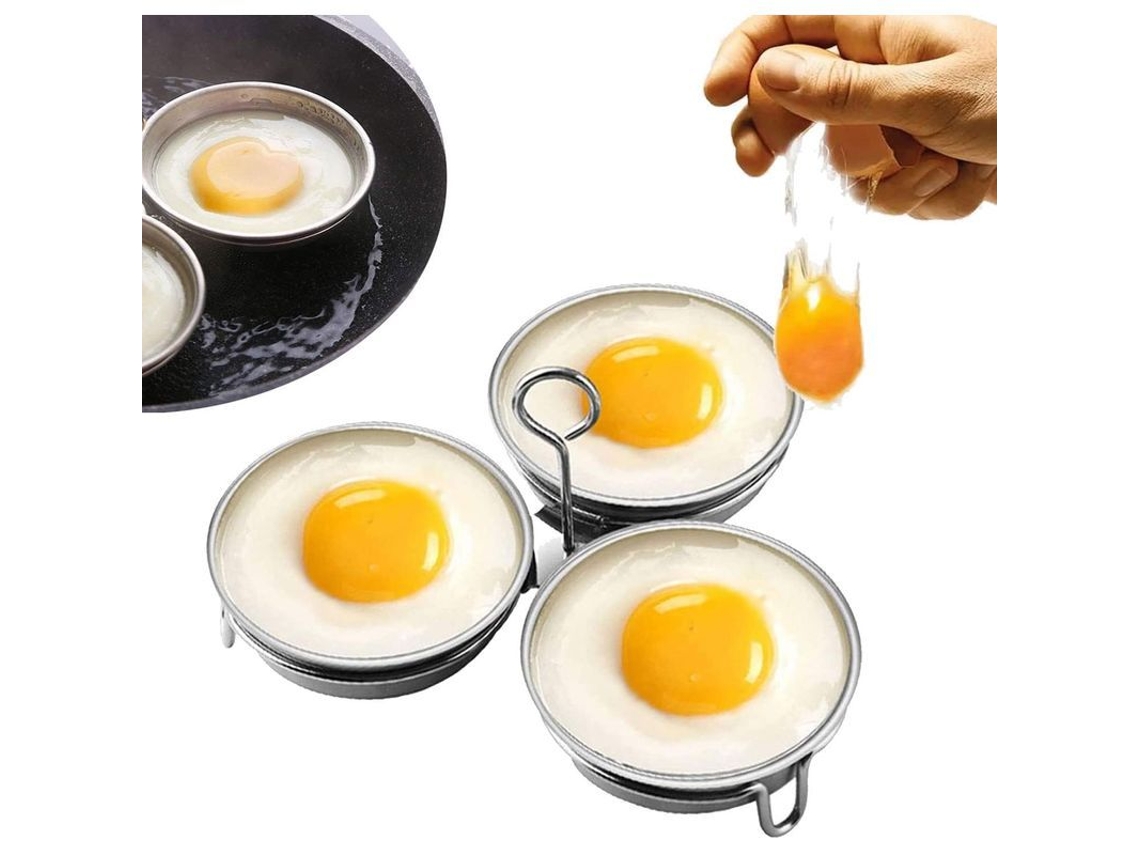 Cocedor De Huevos Escalfados De Acero Inoxidable, 3 Tazas, Utensilio De Cocina Para El Desayuno