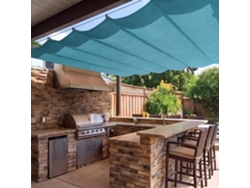 Vela De Sombra (130 X 385 Cm) Retráctil Wave Impermeable Poliéster , Resistente A La Intemperie