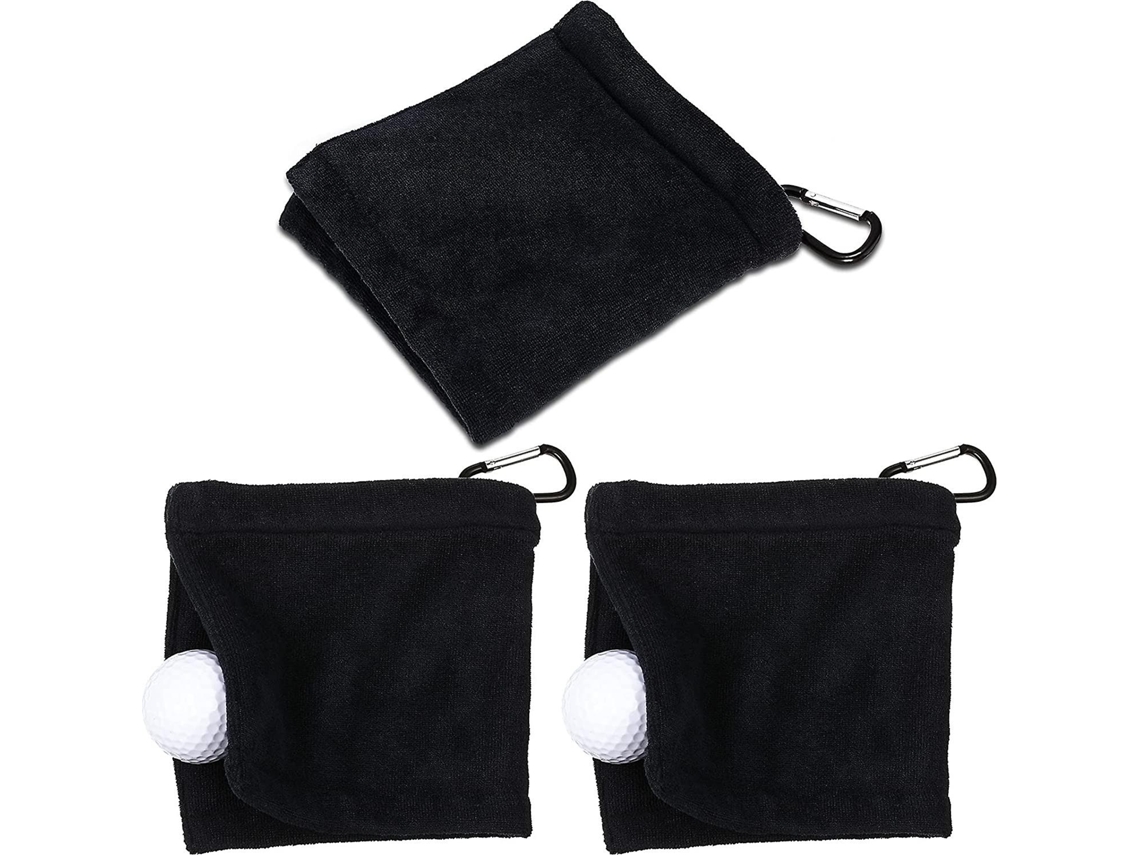 Rebe-toalla De Golf 5.5x5.5 Pulgadas Húmeda Y Seca Con Clip Para Pelota Y Palos De Golf