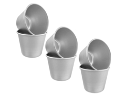 Molde para minipudín Rebe, juego de 6 piezas, antiadherente, aluminio anodizado, ideal para hornear postres individuales.
