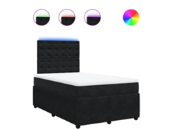 Cama Boxspring VIDAXL Negro Terciopelo (120x200 cm)