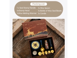 Kit De Sellos De Cera Con 6 Sellos Y Perlas De Cera Para Sobres, Invitaciones Y Manualidades.