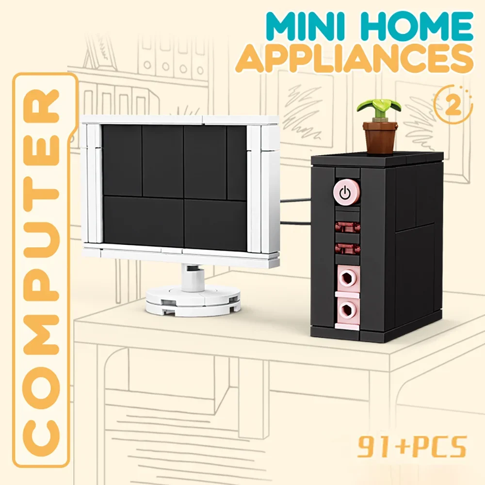 Bloques De Construcción En Miniatura Para Computadoras De Escritorio Y Electrodomésticos, Juguetes Para Niños Y Regalos Navideños.