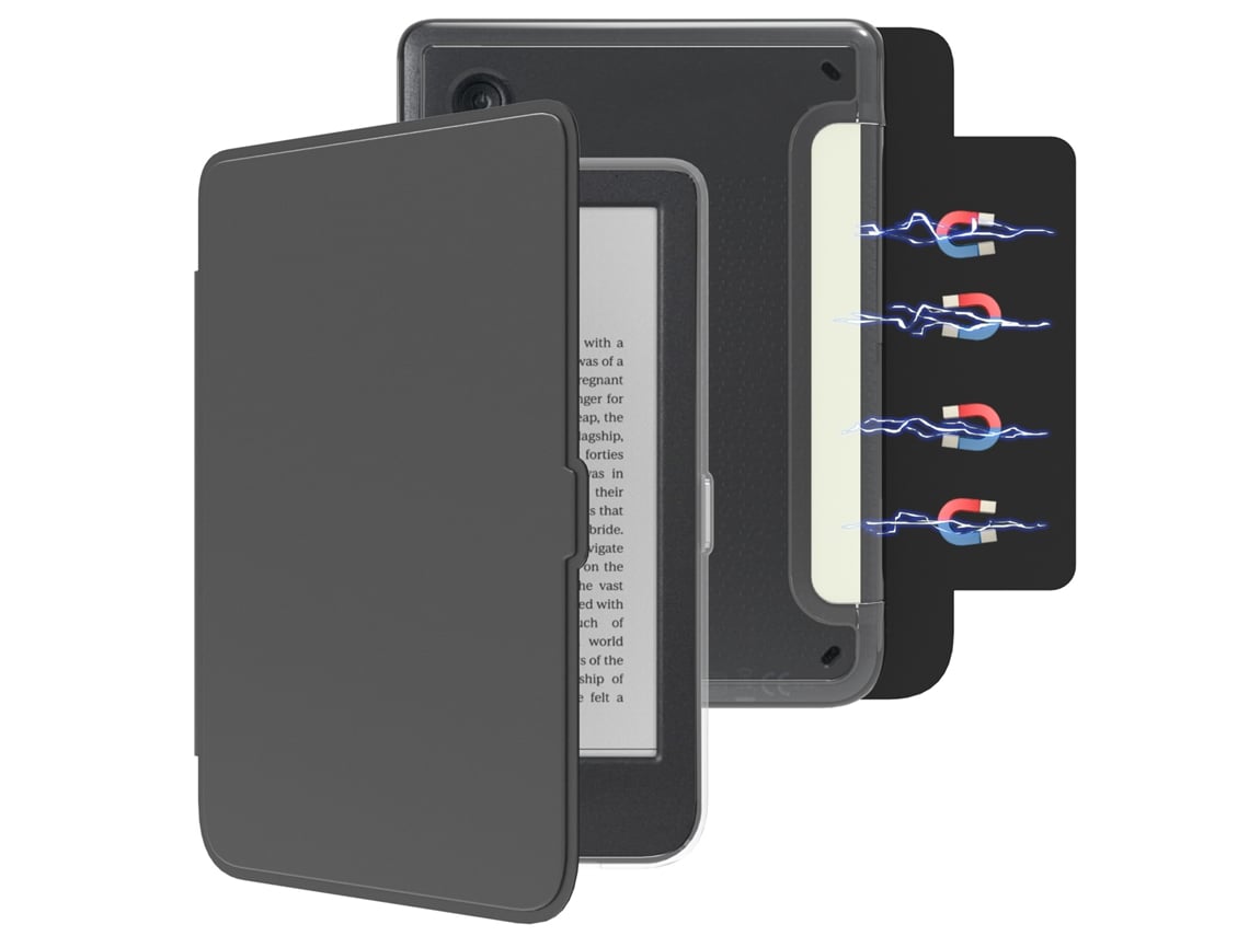Capa Chrui Para Kobo Clara Color 2024 De 6 In, Removível E Magnética (preta, Compatível)
