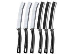 Cepillo De Limpieza Para Rejillas (3 Piezas Negras + 3 Piezas Blancas) - Multifuncional Para Baño Y Cocina.