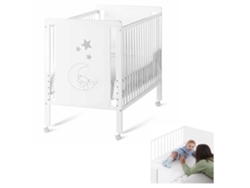Cuna Bebe Indi, Blanca Y De Madera De Haya Y 5 Alturas De Somier