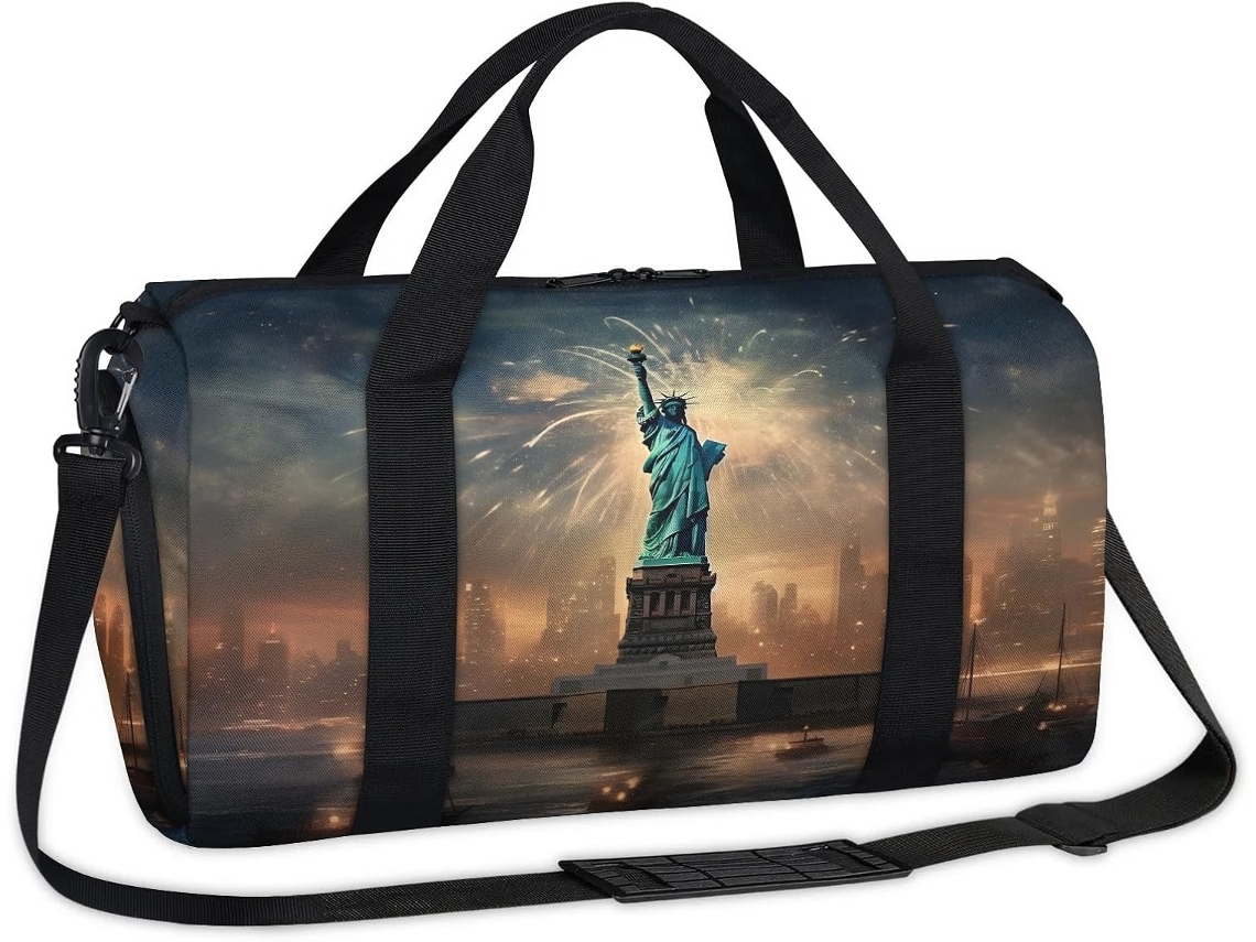 Bolsa Deportiva Diseño Paisaje Ciudad Nueva York Bolsa Fin Semana Viaje Informal Para Niños Niñas Mujeres H