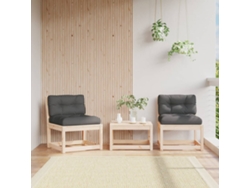 Sofás De Jardín | Sofá De Exterior Con Cojines 2 Uds Madera Maciza De Pino Wsd455081