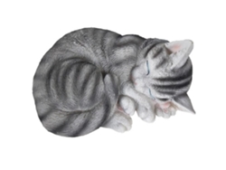 Regalo de decoración para el hogar: gato durmiendo, artesanía de resina