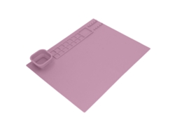 Tapete De Silicona Para Pintar Diy Con Vaso Para Niños, Fácil De Limpiar, 49x39cm, Rosa