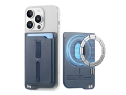Cartera de cuero Magsafe para iPhone 12/13/14/15/16/17 Azul Hexinyigjly