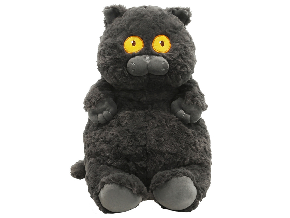 Peluche De Gato Suave Y Agradable Al Tacto, Ideal Como Almohada Para Dormir En Casa - Negro