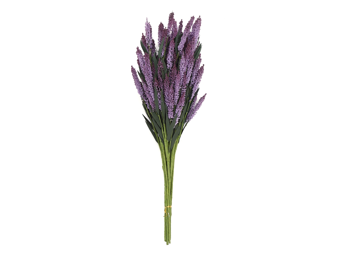 Ramo de lavanda artificial de 10 piezas, flores falsas para decoración de hogar, oficina y boda (4)