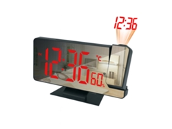 Reloj despertador digital con espejo negro Sanda SD 4123