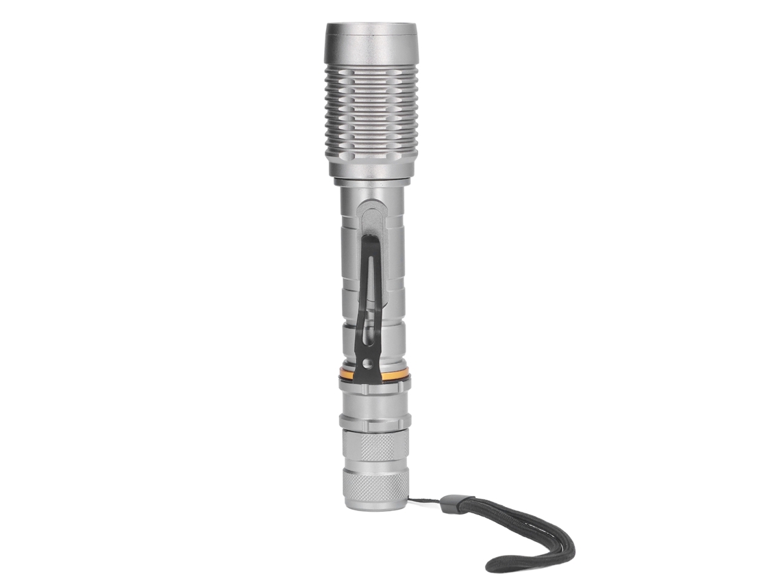 2026-linterna Telescópica Zoomable 5 Modos De Iluminación 5000lm Resistente Al Agua Brillante Para Aventuras Al Aire Libre Acampada Hogar Gris