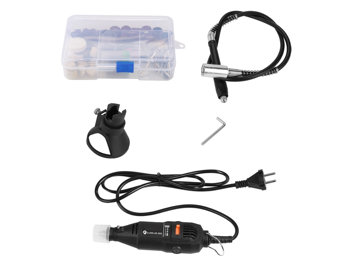Juego De 120 Miniherramientas Rotativas Eléctricas Con Eje Flexible Y Accesorios Para Amoladora, 110/130 W.