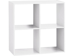 Libreria de Madera de Color Blanco para 4 Cajas de Organización ATMOSPHERA 67.6X32X67.6Cm