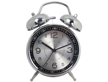 ELKUAIE Pequeño reloj despertador de estudiante de hierro forjado, reloj de escritorio de moda silencioso para niños, reloj de cuarzo creativo