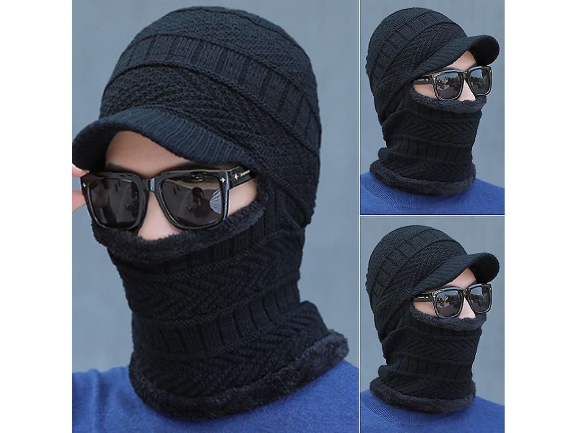2026-bufanda Snood Balaclava Para Hombre Invierno Calientita Tejida Con Lana, Gorro De Punto Y Máscara Para Ski, Talla Única