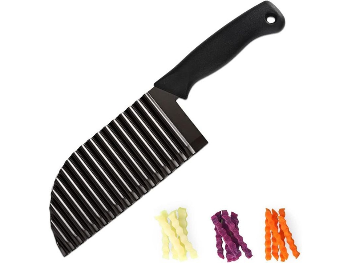Cortador De Verduras Con Cuchilla De Acero Inoxidable, Rebanador Ondulado Para Patatas, Zanahorias Y Frutas.