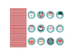 24 pajitas de papel desechables para fiesta de Navidad RNEMITERY