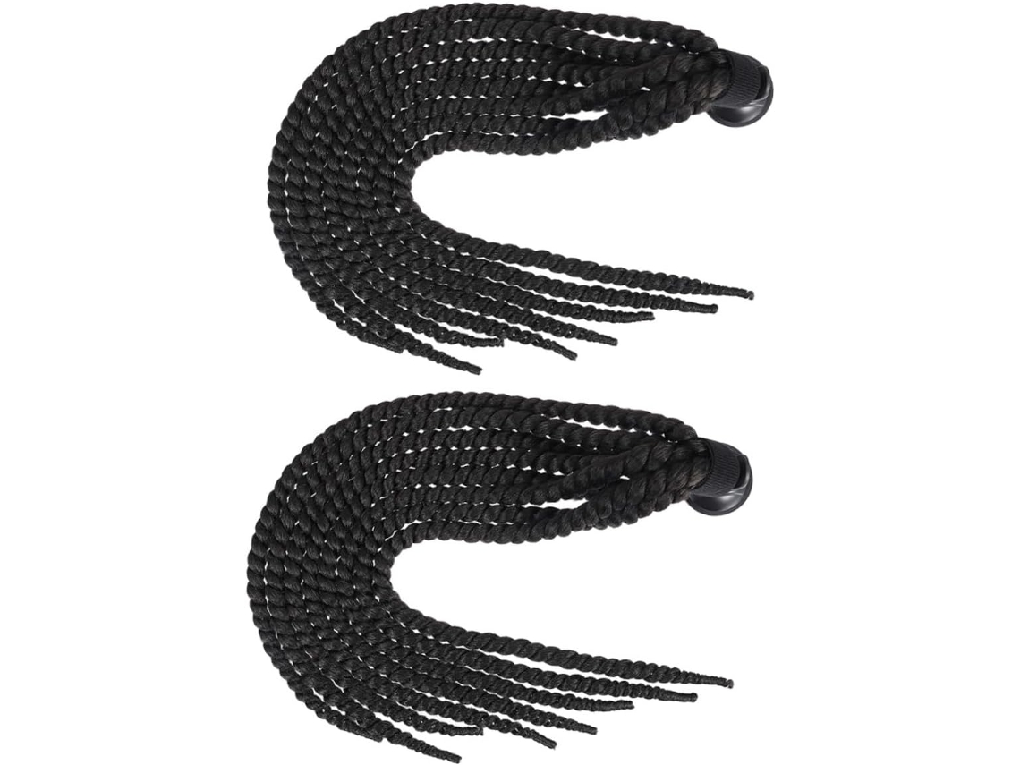 Pelucas trenzadas decorativas, 2 piezas