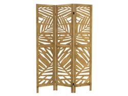 Biombo plegable de 3 paneles ML DESIGN modelo Kioto en madera natural, 170 x 121 cm