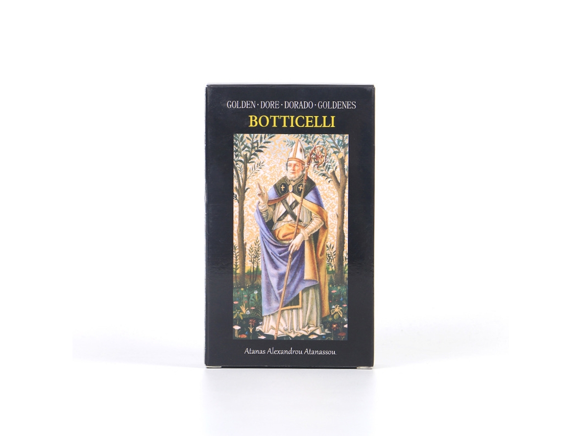 Baraja De Tarot Botticelli Dorada, Completamente Nueva, Cartas Oráculo De 12x7 Pulgadas, Juego De 80 Cartas.