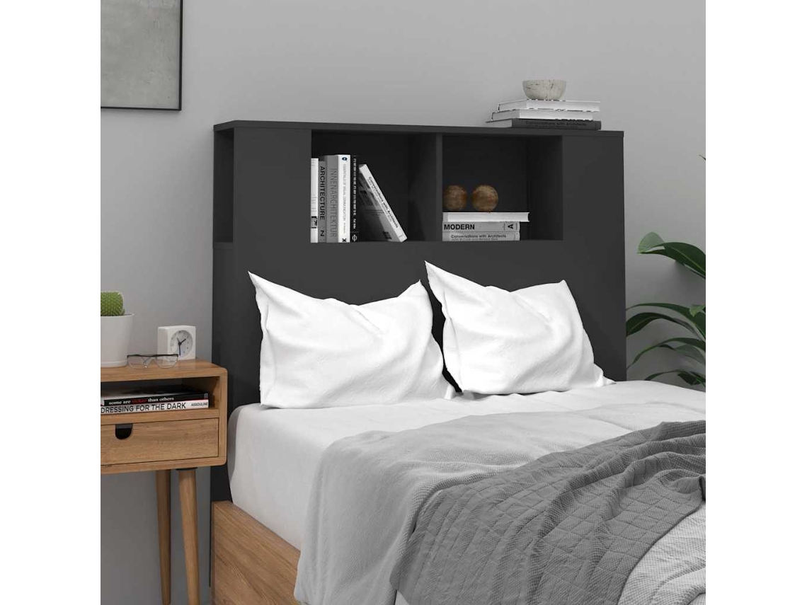 Mueble Cabecero Negro 100x18,5x104,5 Cm