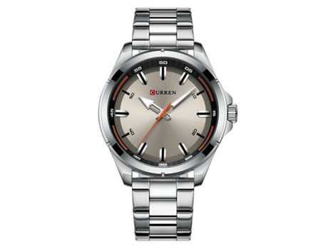 Relojes para Hombre Relojes de Pulsera con Correa de Acero Inoxidable Relojes de Cuarzo de Negocios a Prueba de Agua-Blanco VEANXIN