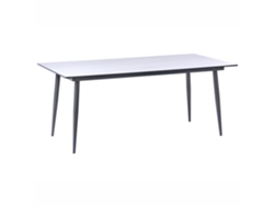 Mesa de comedor de jardín Beliani Tolentino en termolaminado de alta presión gris 90x180x75 (hpl)