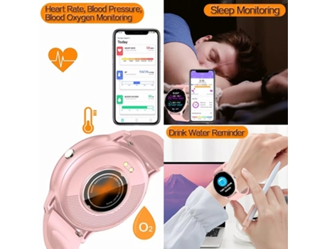 Smart Watch Pantalla De Visualización De 1,28 Pulgadas Podómetro De Rastreador De Ejercicios Ultrafino De 0,8 Cm Con Frecuencia Cardíaca - Negro BI...